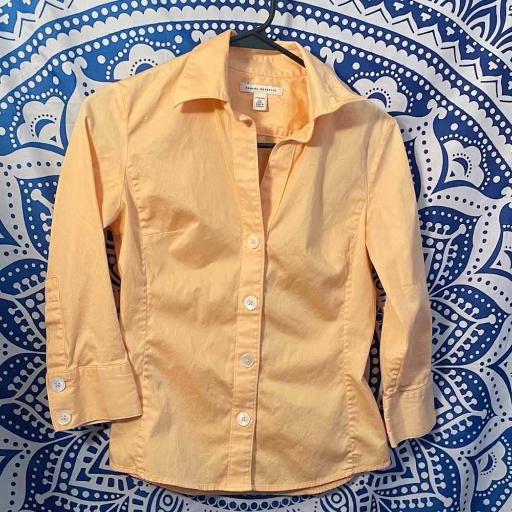 Banana Republic Peach Button Down Shirt